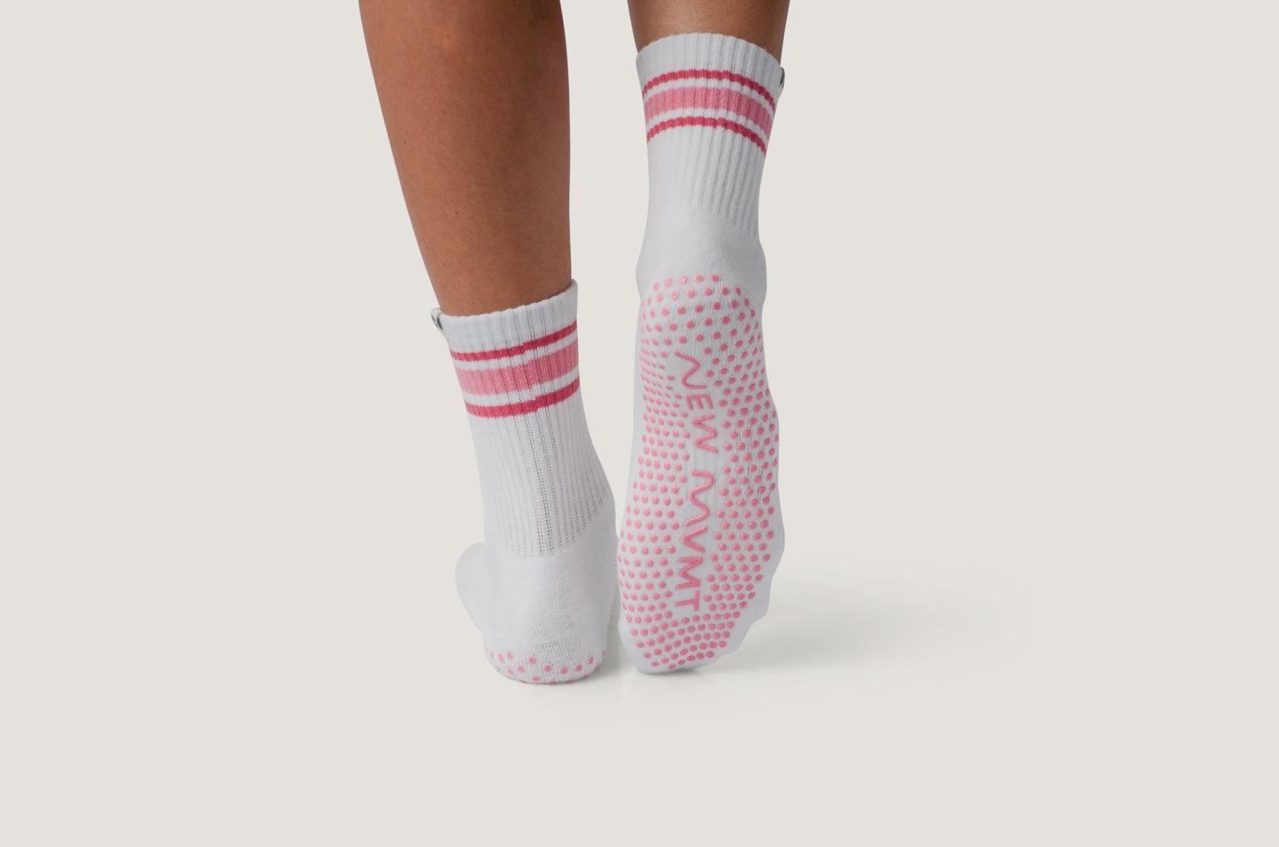 Pilates Pink Grip Socks