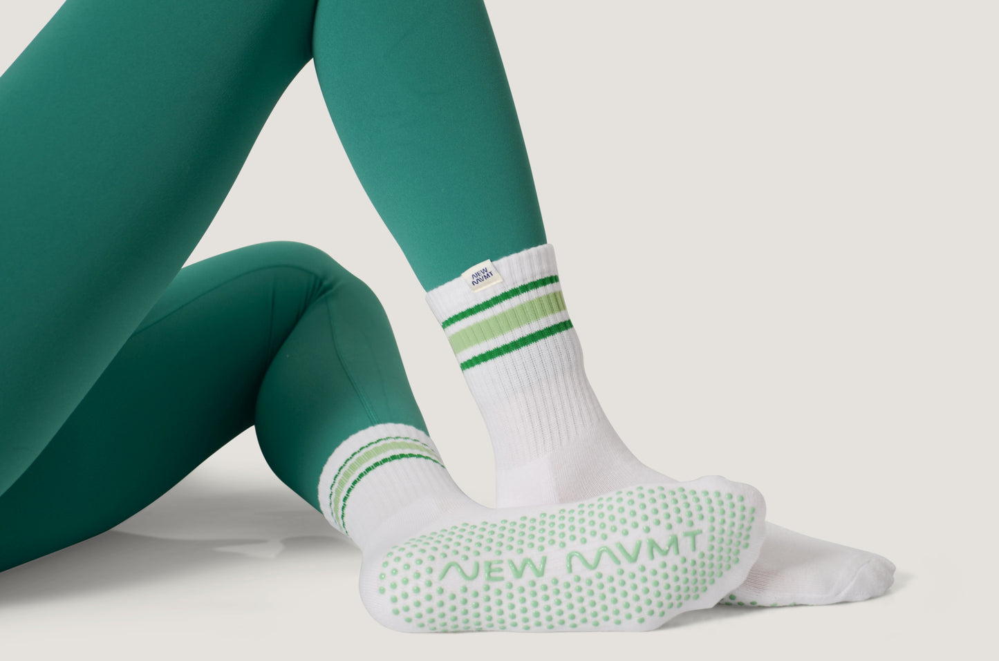 Matcha Green Grip Socks