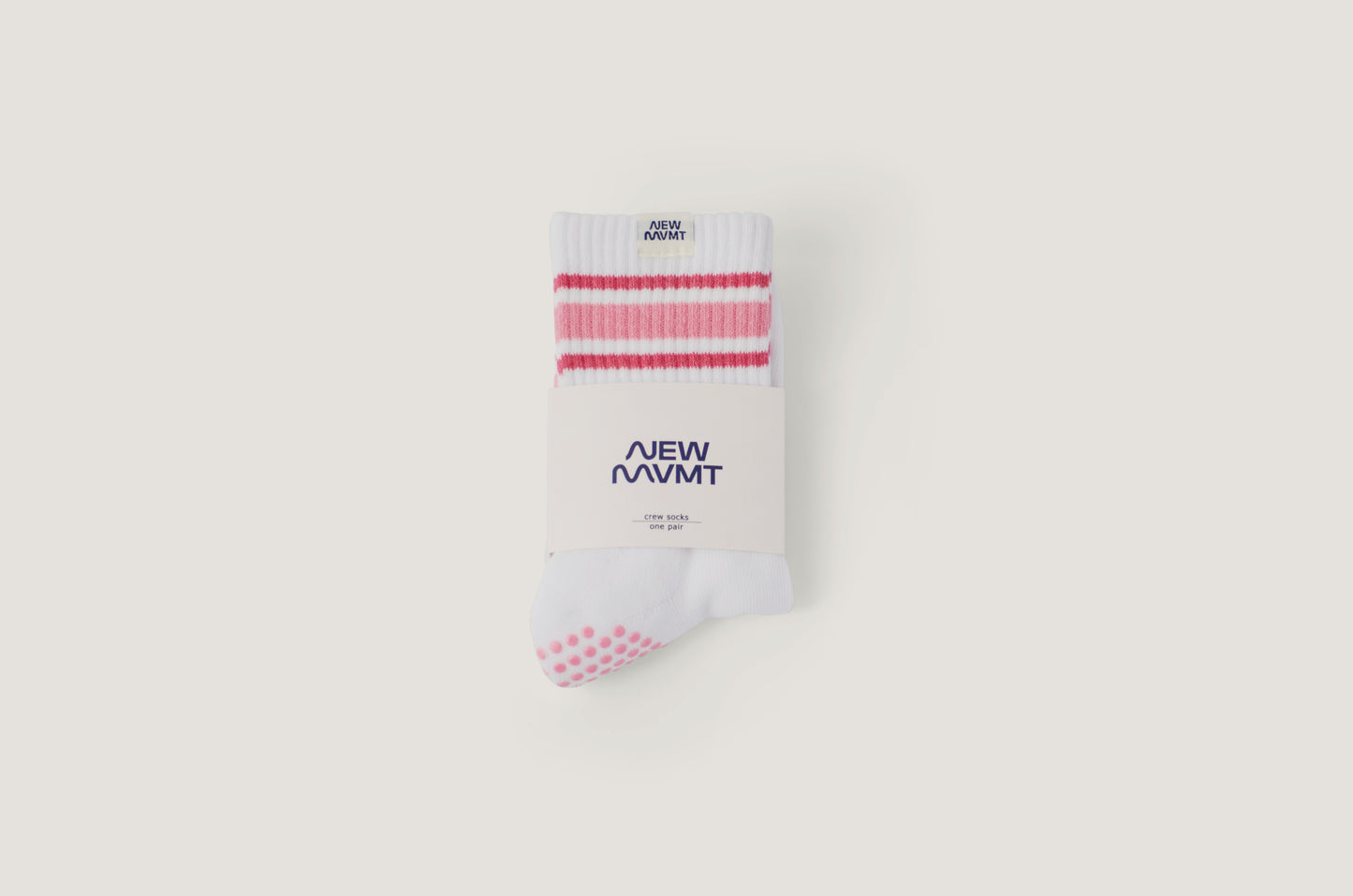 Pilates Pink Grip Socks